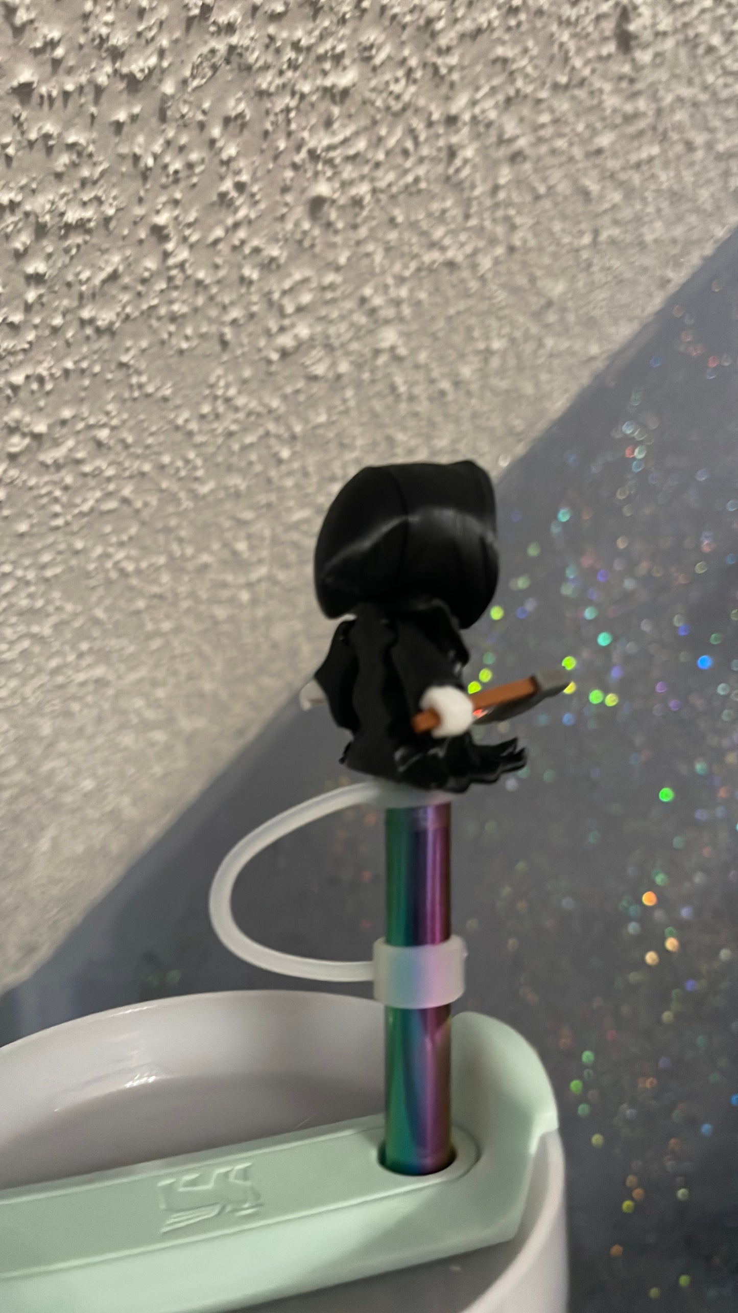 Grim reaper straw topper