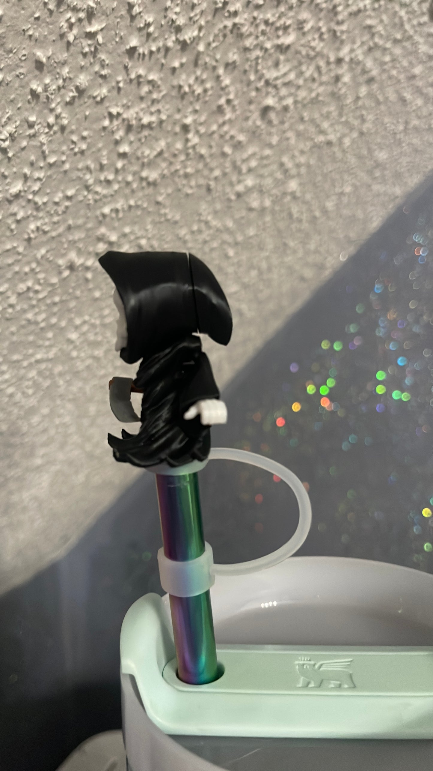 Grim reaper straw topper