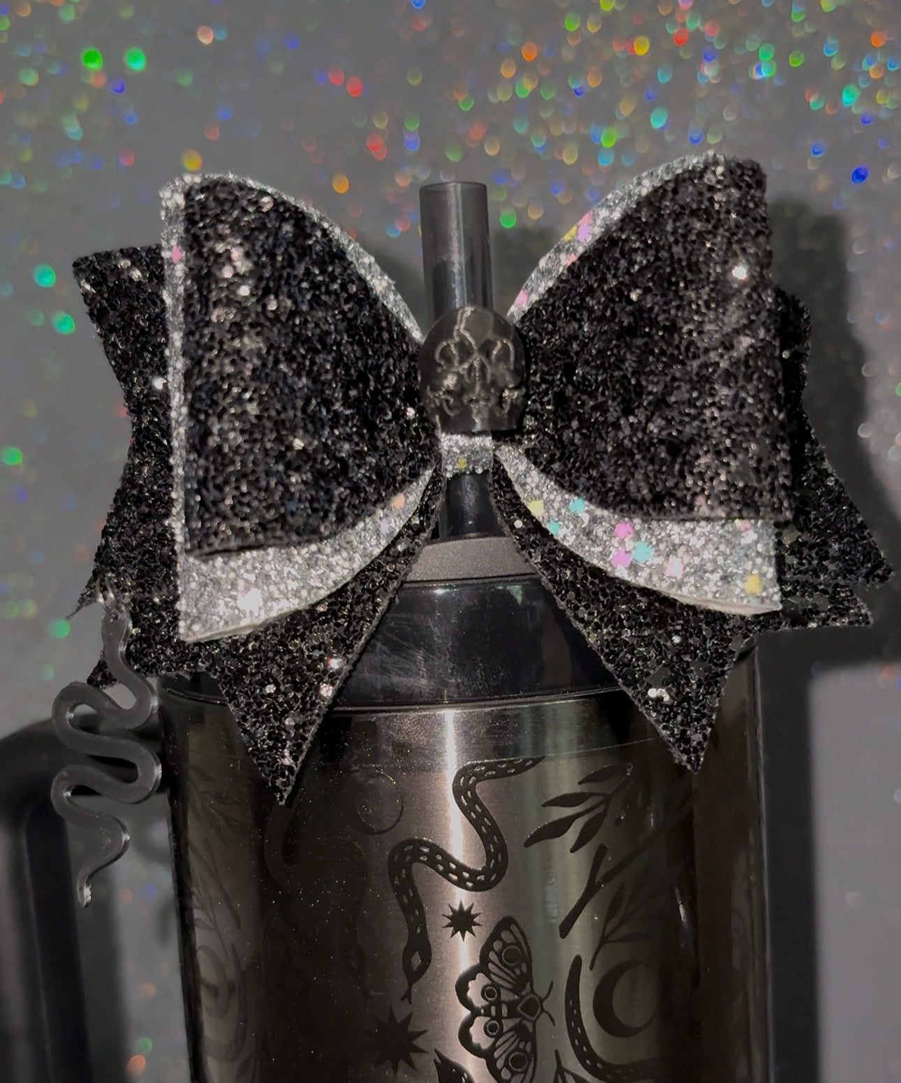 Skull and snake straw bow