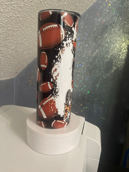 Football mom tumbler