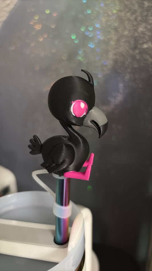 Flamingo straw topper