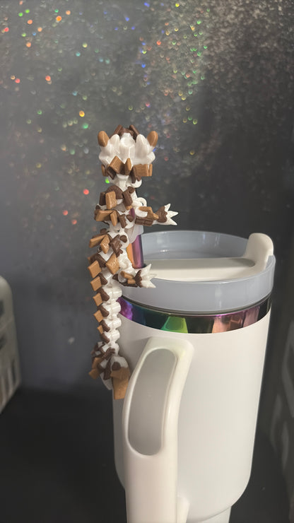 S’mores dragon straw topper