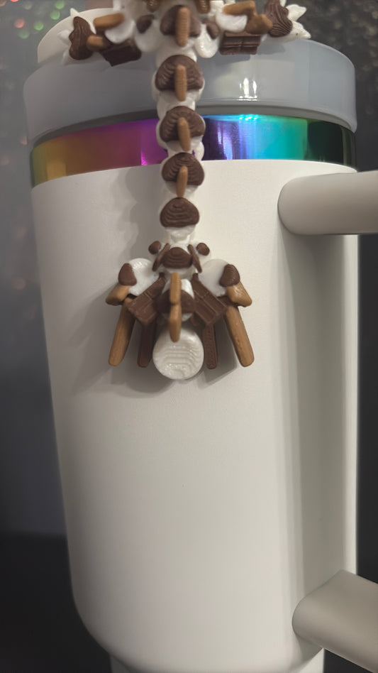 S’mores dragon straw topper