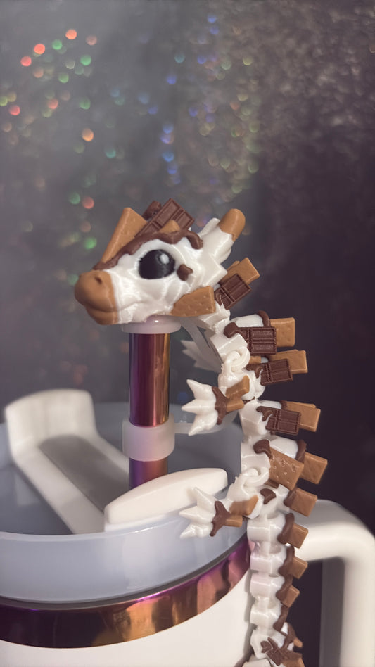 S’mores dragon straw topper