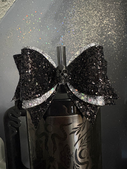 Skull and snake straw bow