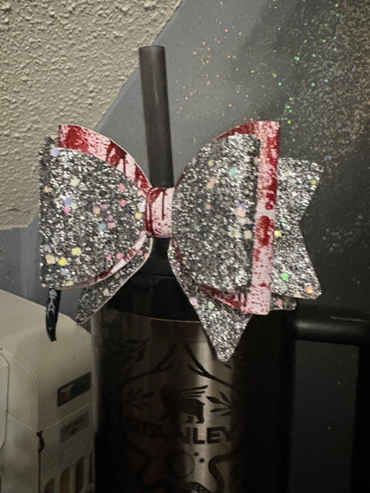 Silver horror straw bow