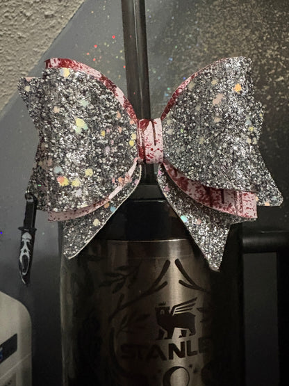 Silver horror straw bow
