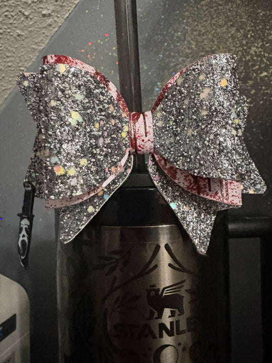 Silver horror straw bow