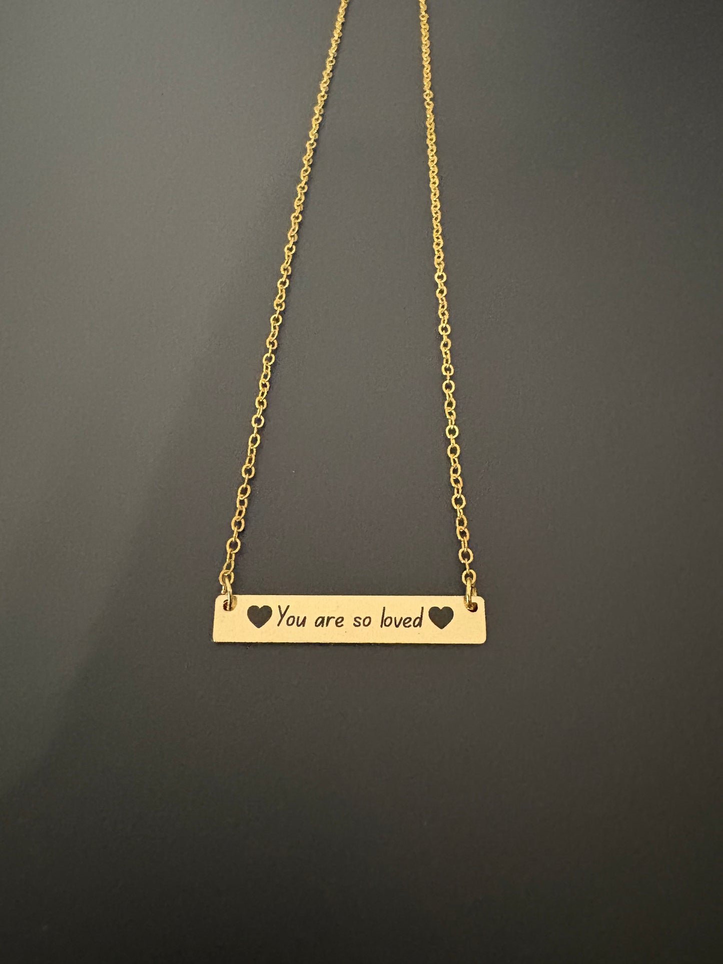 You are so loved heart necklace