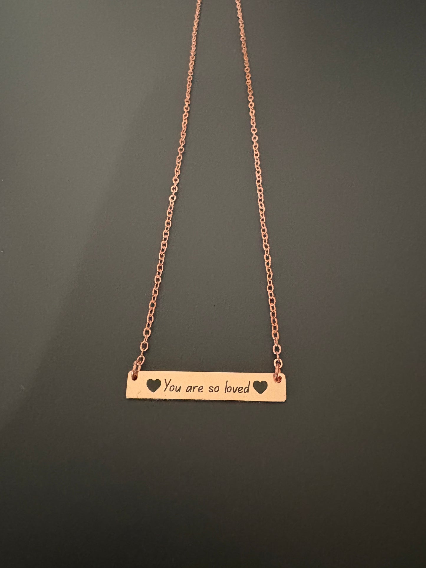 You are so loved heart necklace