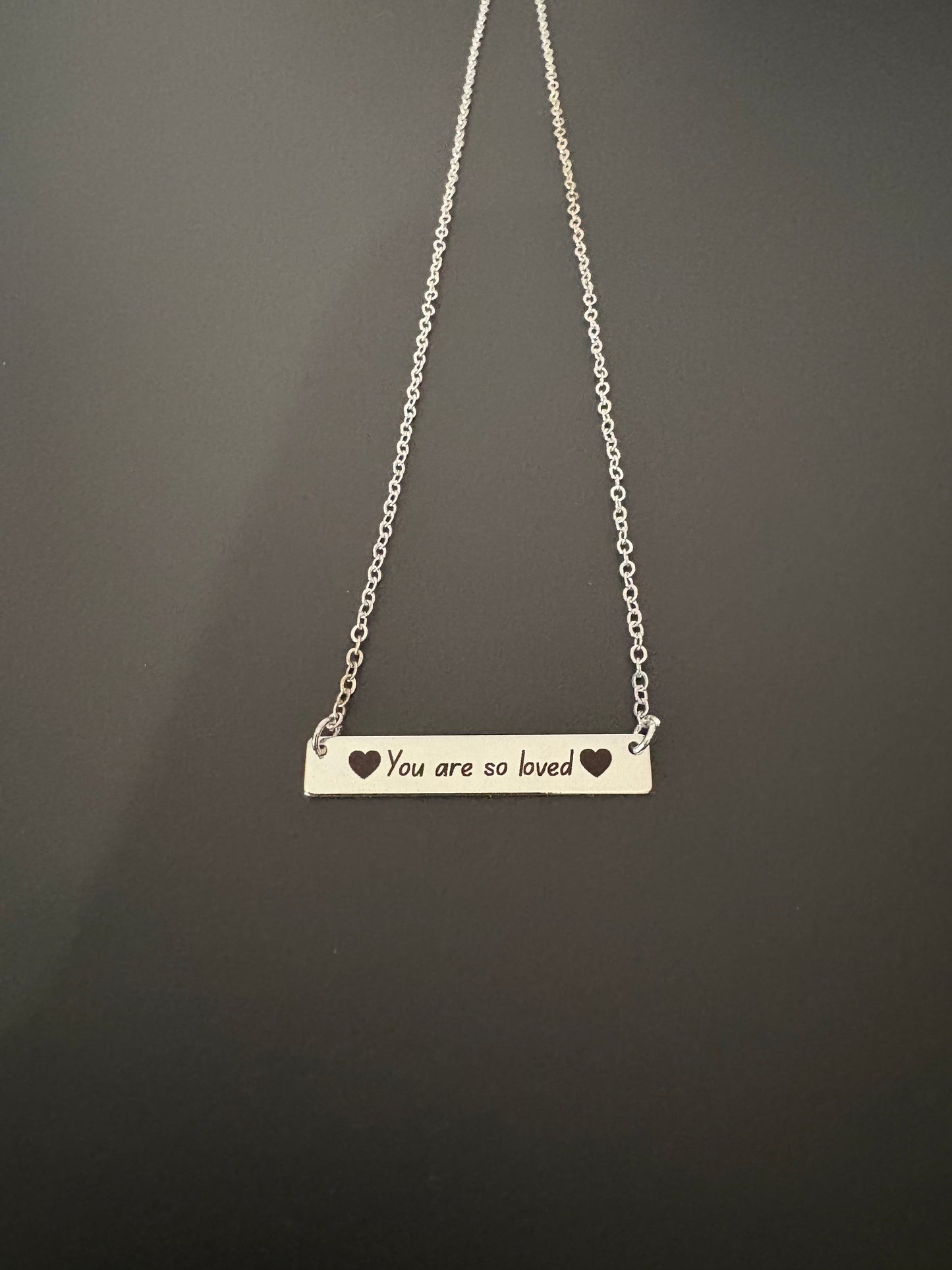 You are so loved heart necklace